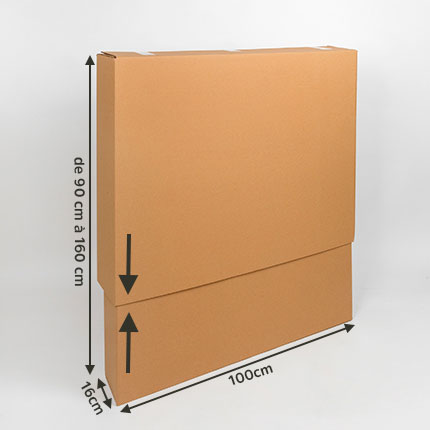 Carton rectangulaire pour emballer un tableaux , miroir ou écran